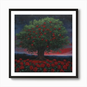 Tree Of Roses 3 Art Print