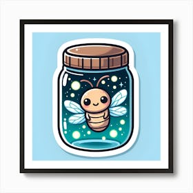 Bee In A Jar 2 Art Print