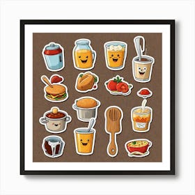 Food Stickers 1 Art Print