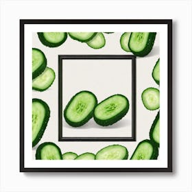 Cucumbers In A Frame 17 Art Print