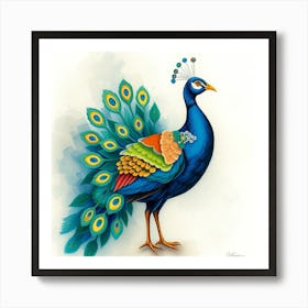 Peacock Art Print