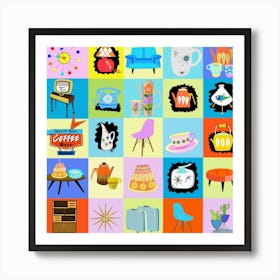 Mid century Pop Art Print