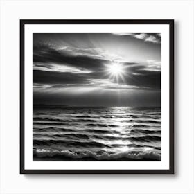 Sunset Over The Ocean 213 Art Print