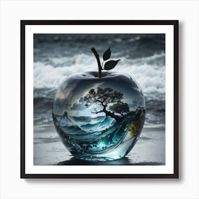 Apple On The Beach Art Print