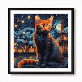 van goth ginger cat 1 Art Print