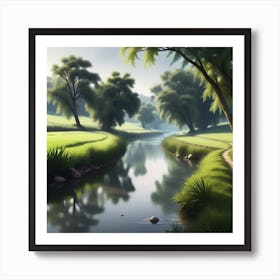 River In The Grass 9 Art Print