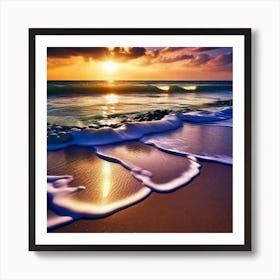 Sunset On The Beach 78 Art Print