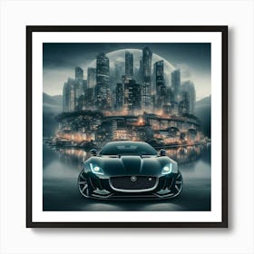 Jaguar F-Type - Wallpaper Stock Art Print