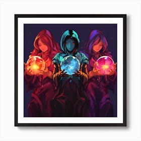 3 witches Art Print