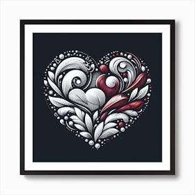 Romantic Valentine design Art Print