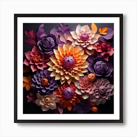 Paper Flowers 21 Art Print