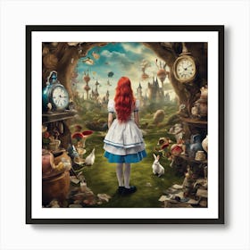 Chronicles of Wonderland: A Glimpse Through the Portal Series 1 Art Print