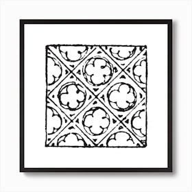 Sketched Boho Tile Art 3 Art Print