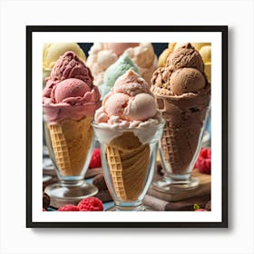 Ice Cream Cones Art Print