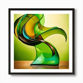 Abstract Glass Sculpture Art Print