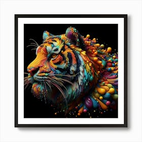 Colorful Tiger 3 Art Print