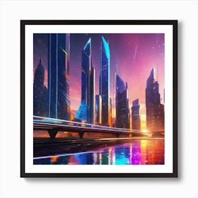 Futuristic Cityscape 126 Art Print