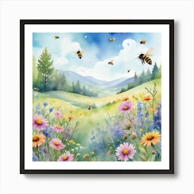 Spring time Meadow Art Print