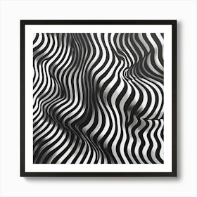 Abstract Wavy Lines 2 Art Print