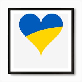 Love Flag Heart National Flag Ukraine Art Print