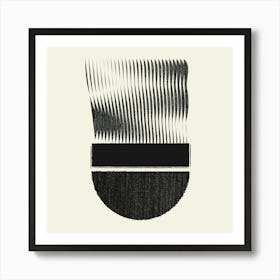 Abstract With Half Circle And Lines Art Print