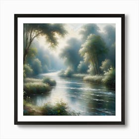 River In The Forest 1 Art Print