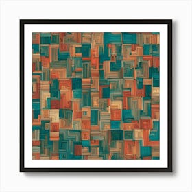 Abstract Pattern Colorful Square Modern Art Art Print