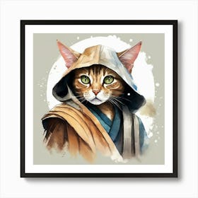 jedi cat Art Print