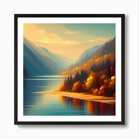 Autumn Landscape Painting 7 Art Print