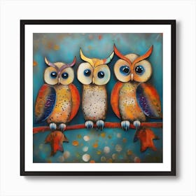 Owls 2 Art Print