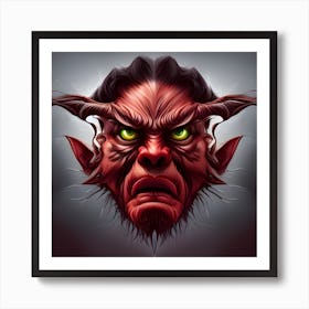 Devil Head Art Print