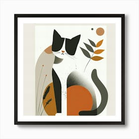 Minimalist Cat Art Print