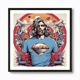 Superman t-shirt Art Print