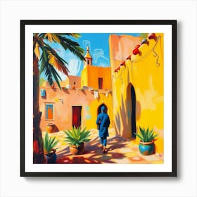 Man Walking Down The Street Art Print