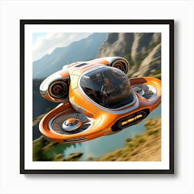 Futuristic Spaceship 74 Art Print