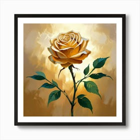 Golden Rose 2 Art Print