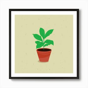 Potted Plant Wall Art Art Print