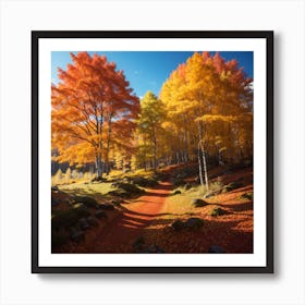 Autumn In The Mountains Art Print