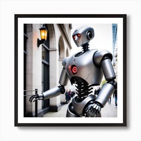 Robot On The Street 27 Art Print