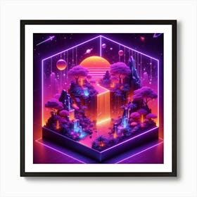 Futuristic Landscape Art Print