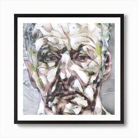 'Shattered Portrait of a Man' Art Print