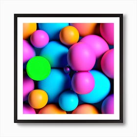 Colorful Spheres Art Print