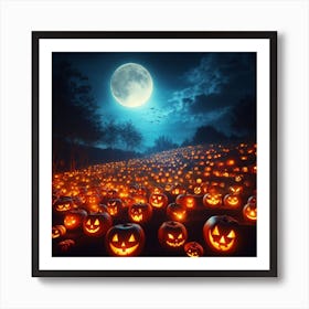 Halloween Pumpkins Art Print