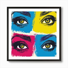 Eyes Pop Art 2 Art Print