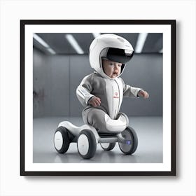 Baby On A Ride Art Print