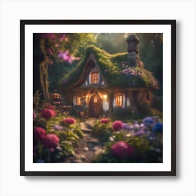 Cottage in the Woods Art Print