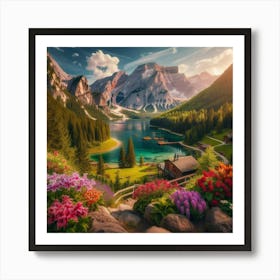 Alpine Landscape Art Print