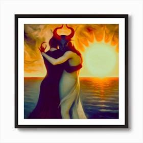 The Embrace Of The Divines Art Print
