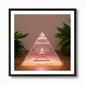 Piramide Vidrio Rosa Para Meditar Art Print