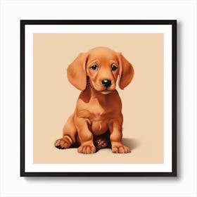 Dachshund Puppy Art Print